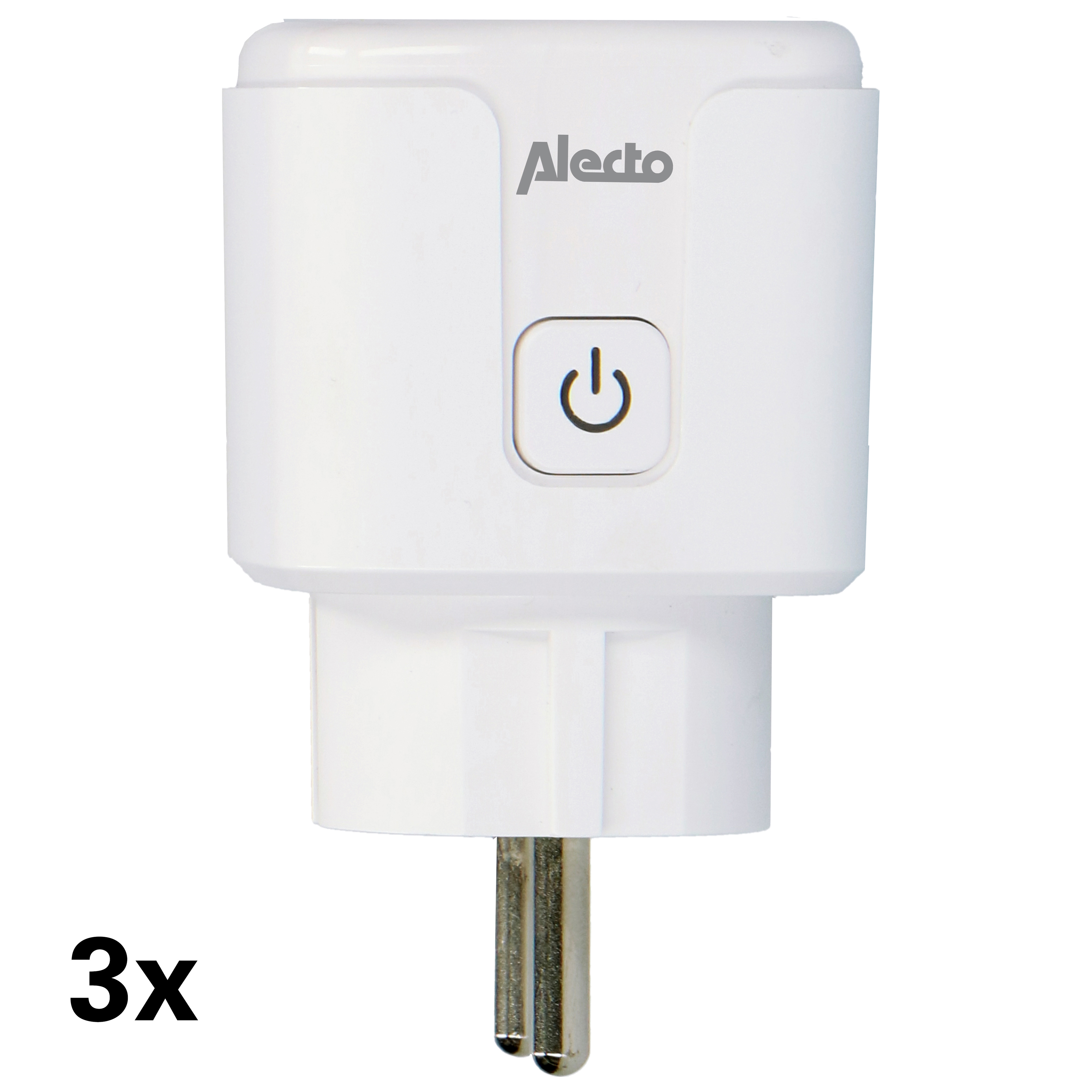 Alecto Slimme Wi-Fi-stekker met energiemonitor 16A 3680W 3-pak Wit - SMART-PLUG20 3